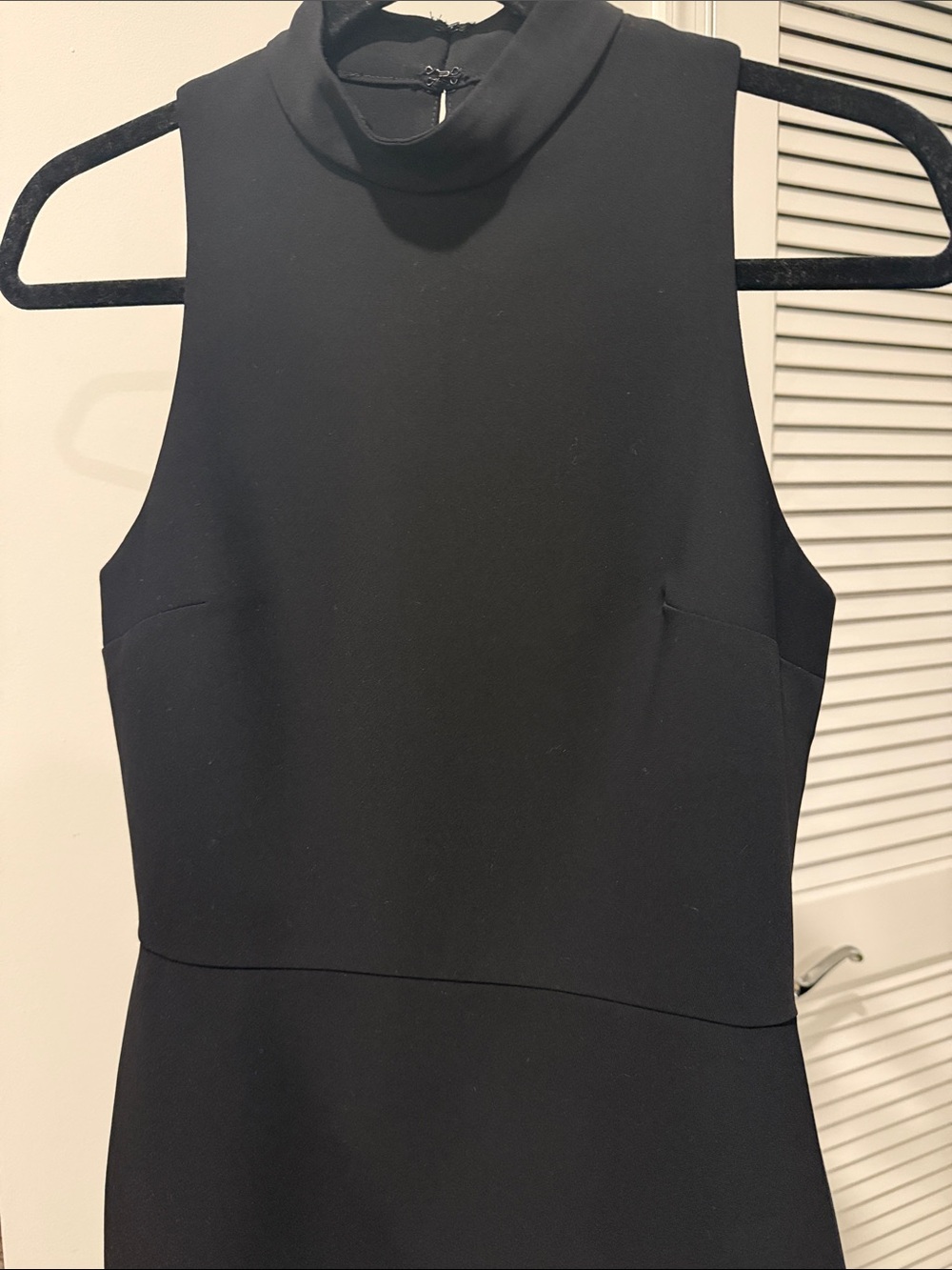 Amanda Uprichard Black Sleeveless Mock-Neck Mini Dress - Marshall Dress - Picture 3 of 7